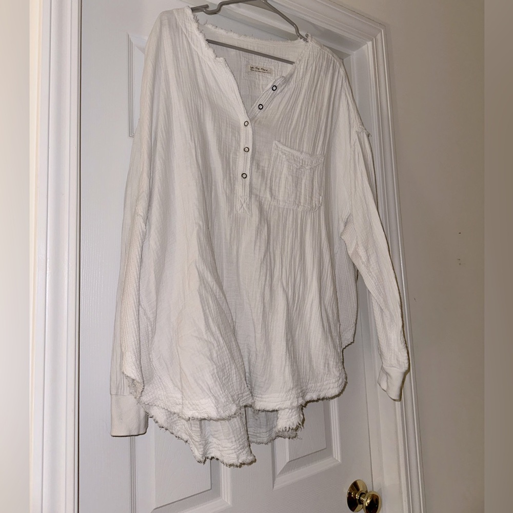 Free People Palo Santo pullover, size M, white